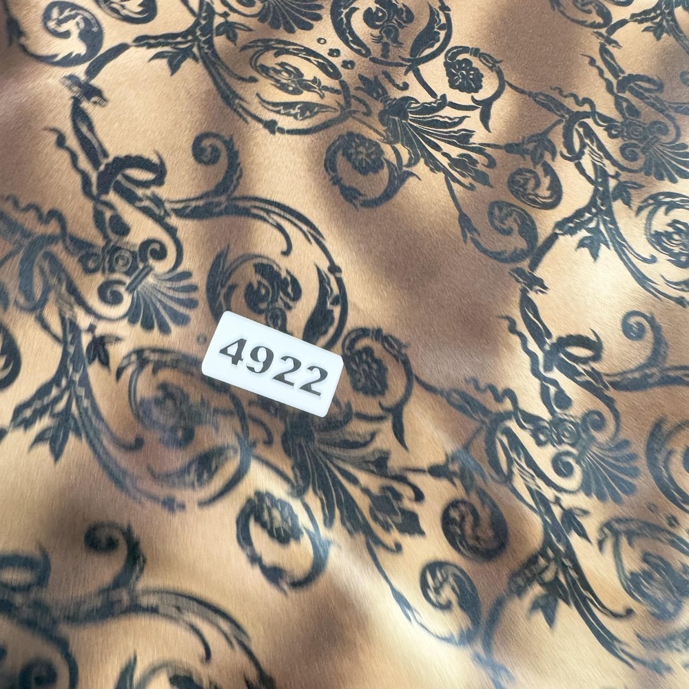 Notations Blouse Womens 16W Brown Floral Satin Button Front Long Sleeve Top - Picture 9 of 9